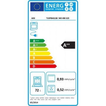 AEG TU5PB431SB Φούρνος άνω Πάγκου 72lt Π59.4εκ. Μαύρος AEG TU5PB431SB Φούρνος άνω Πάγκου 72lt Π59.4εκ. Μαύρος